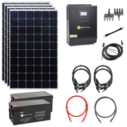 ProAutark 1,4 kW/3000AC Solar-Komplettpaket 24 V Inselsystem