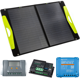 WATTSTUNDE® 100W SolarBuddy Solartasche WS100SB direkt mit USB Anschluss Variationsset