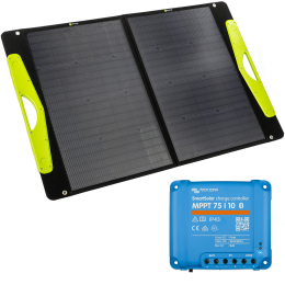 WATTSTUNDE® 100W SolarBuddy Solartasche WS100SB mit Victron SmartSolar 75/10 Laderegler