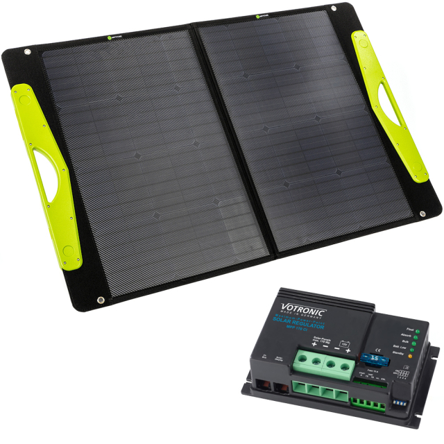 WATTSTUNDE® 100W SolarBuddy Solartasche WS100SB mit Votronic MPP170 CI Laderegler